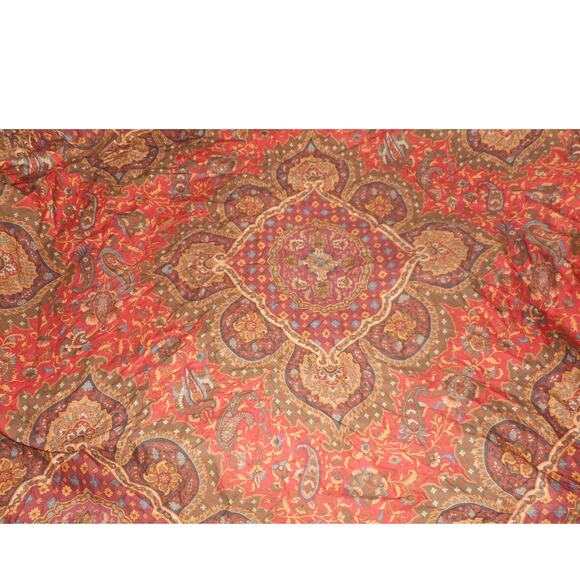 Ralph Lauren Equestrian Paisley Red King Fitted Sheet 200 Thread Count - Picture 2 of 4